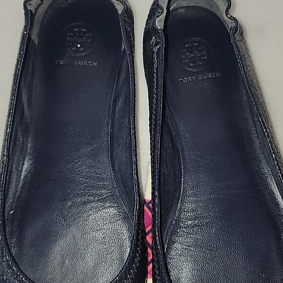 Tory Burch Minnie Patent Leather Travel Ballet Flats, Tory Navy, 9.5 - Picture 8 of 10